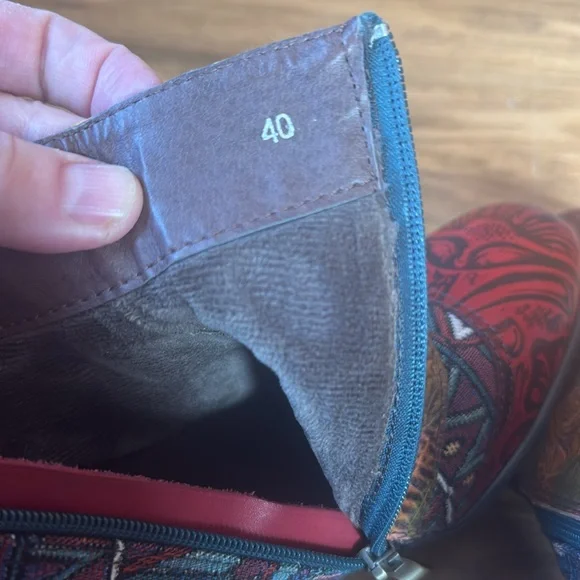 NEW Socofy Bohemian Heeled Leather Ankle Boots - Picture 9 of 10